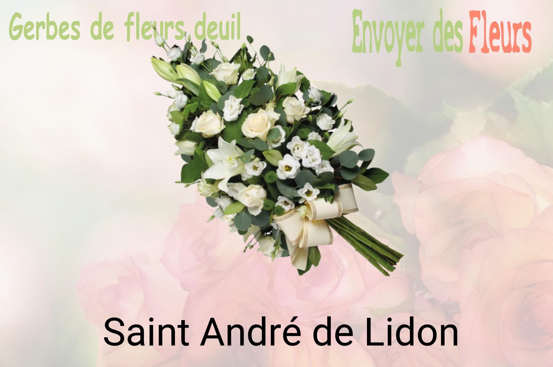 Gerbe de fleurs de deuil livrée à Saint-André-de-Lidon